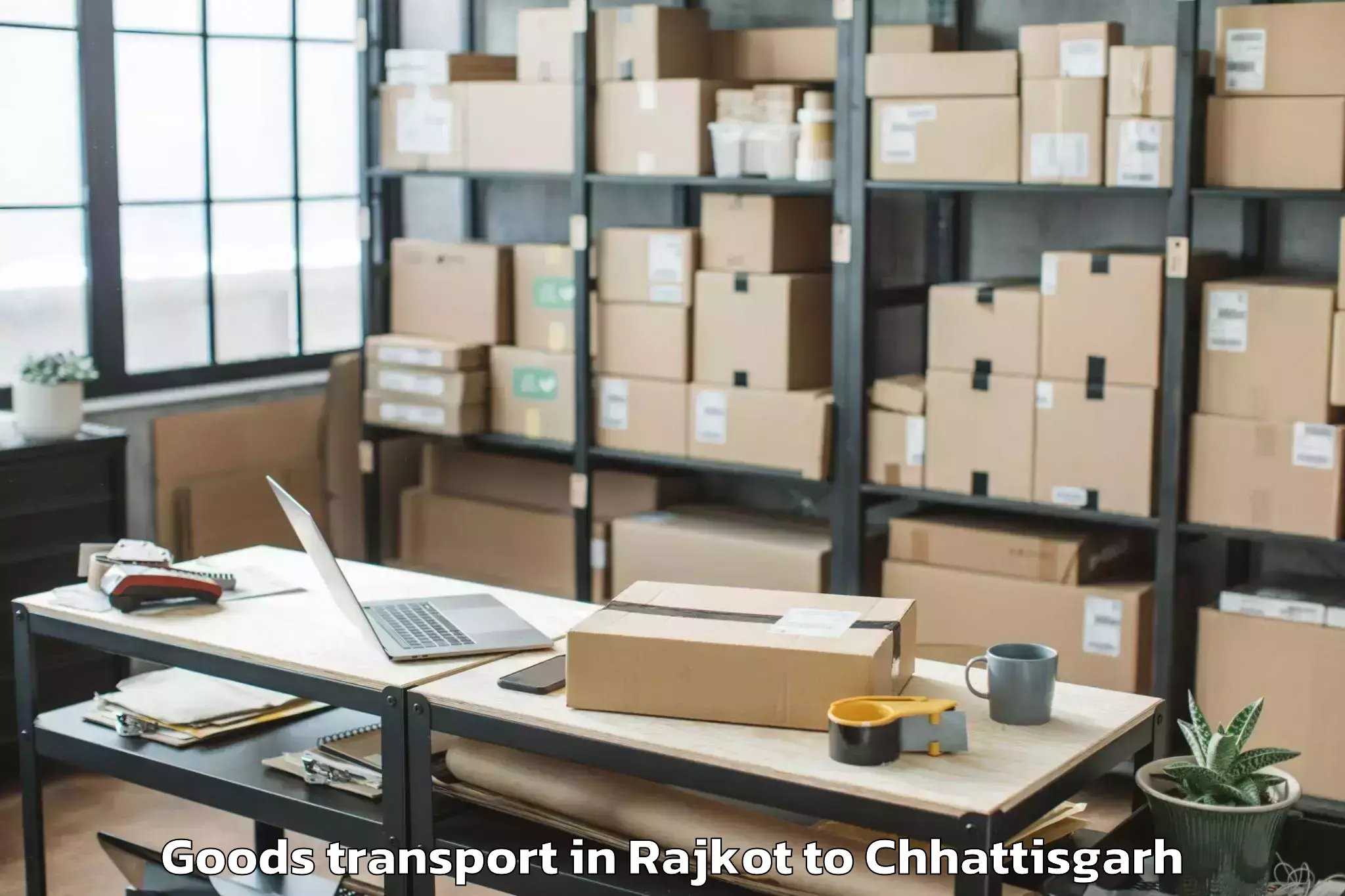 Get Rajkot to Chirmiri Goods Transport